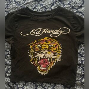 medium ed hardy crop top